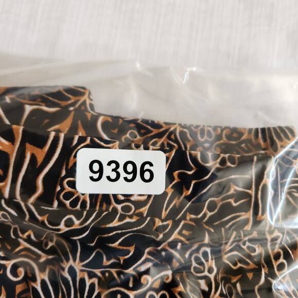 Susan Graver Pants Womens 1X Black Brown Liquid Knit Cropped Pull-On Workwear - Picture 14 of 14